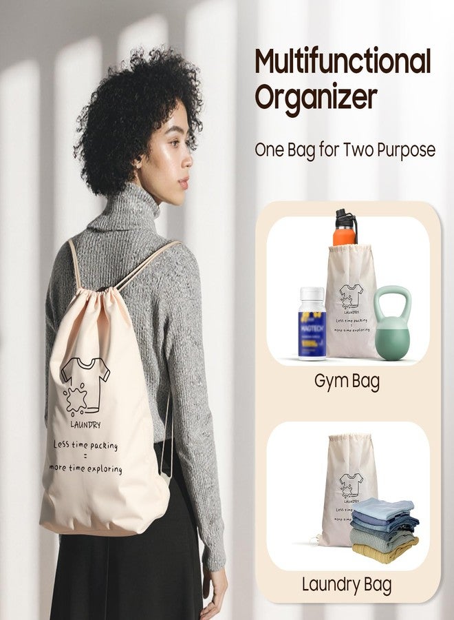 SKYREH 8 Set Travel Packing Organizers- Luggage Organizer for Suitcase Organization with Hanging Toiletry, Shoe & Laundry Bags, Packing Cubes for Travel Essentials, Cute Gifts for Women, Beige - Image 5